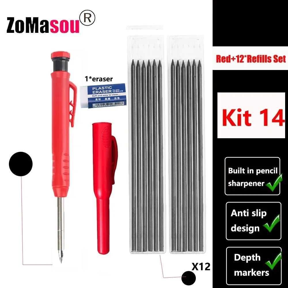 PrecisionMark Carpenter Pencil: Sharp Lines, Every Time! Zomasou Factory Store