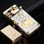 CHIEF New Metal Rocker Kerosene Lighter Creative Rocker Ignition Fashion Leather Lighter High-end Men's Gift Hello My Friend Boutique Store