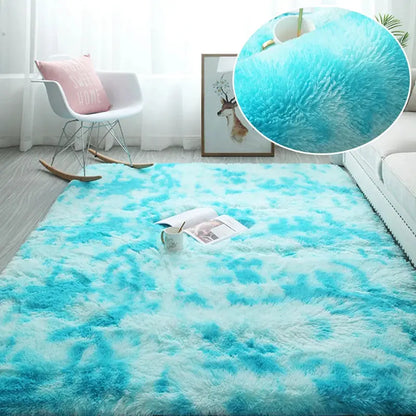 RainbowCloud Plush Rug – Soft, Fluffy & Vibrant! Happier so luckly Store