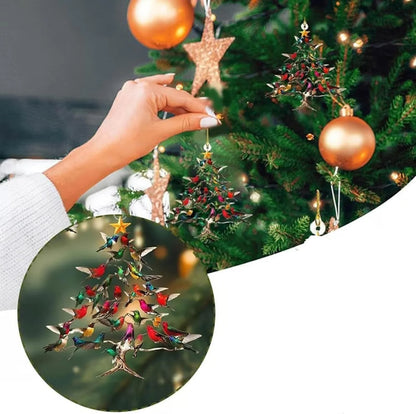 Elegant Handcrafted Hummingbird Tree Ornament