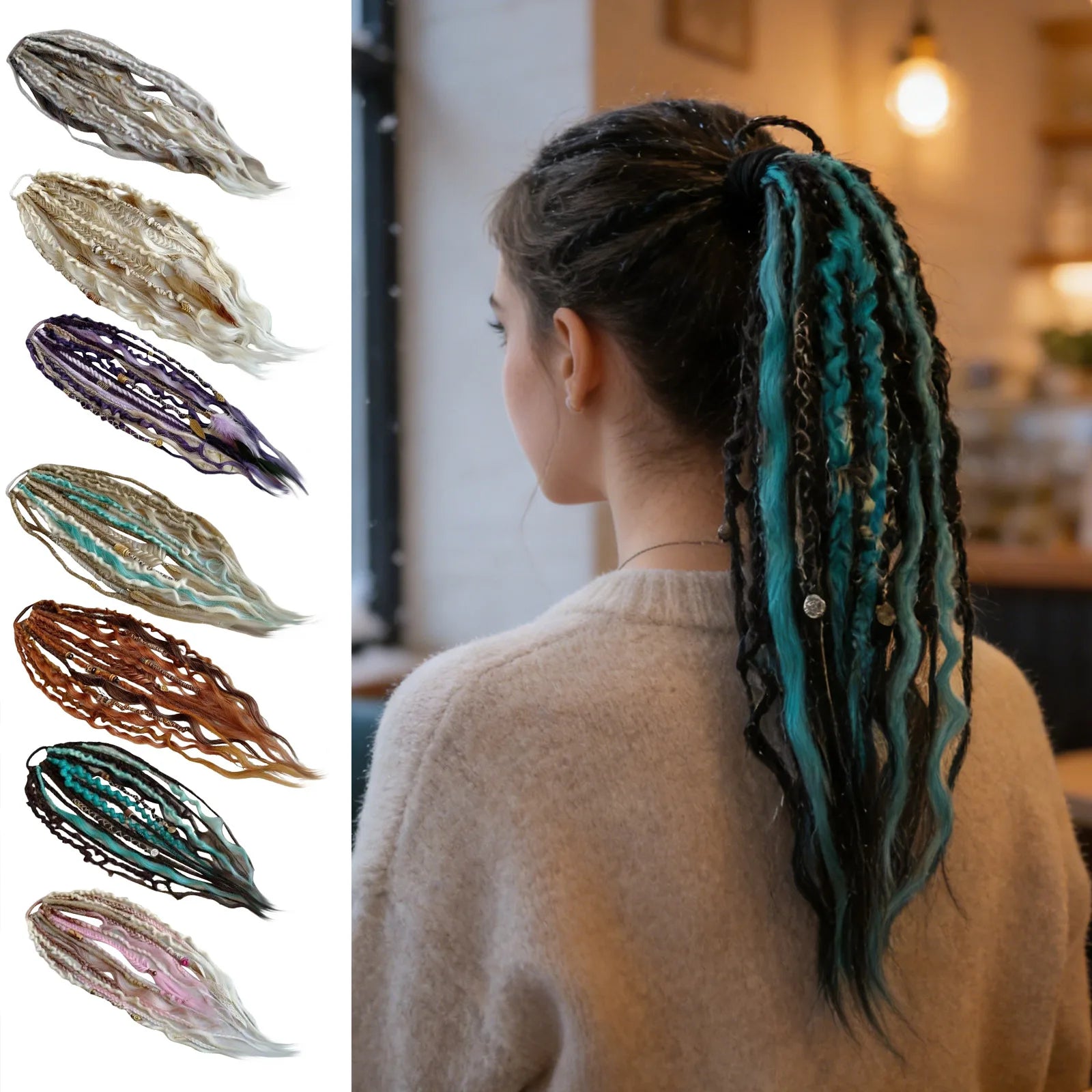 DreadVibe™ Elastic Ponytail 💁‍♀️✨ Instant Boho Volume