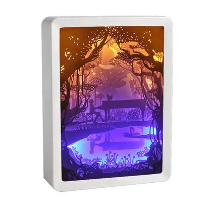 Howl's Moving Castle Anime Paper-Cut Light Decor - 3D Shadow Box Lamp