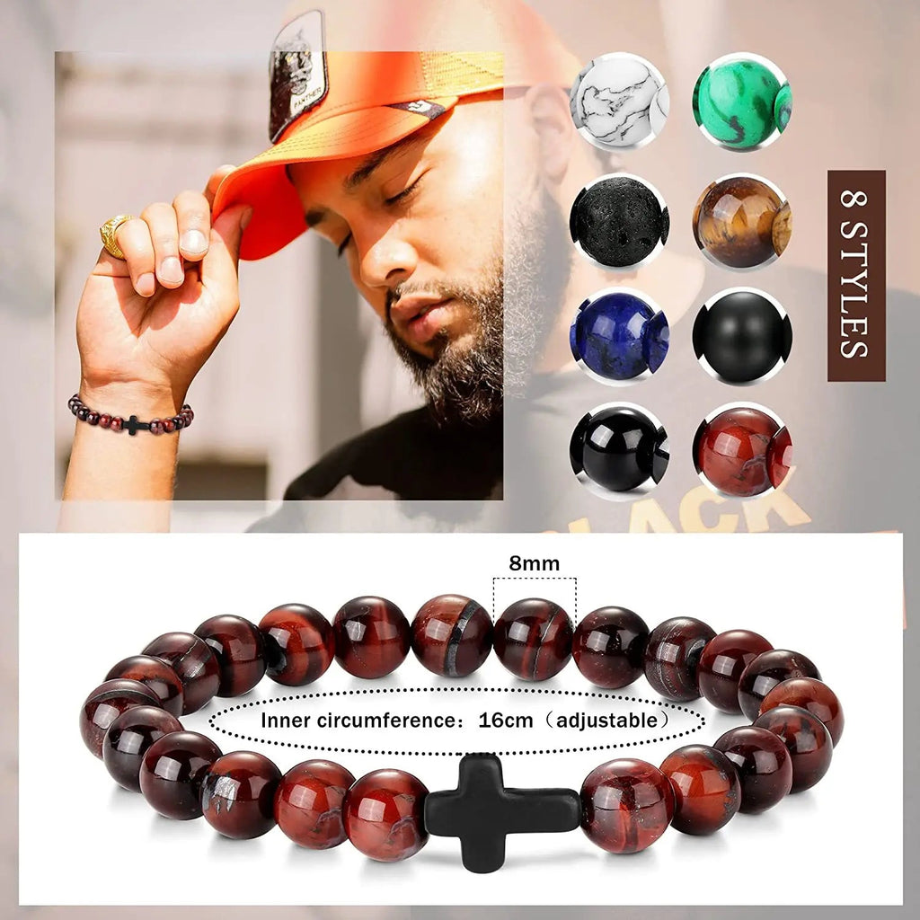 Men's Prayer Onyx Meditation Beads Bracelets Stone's Store