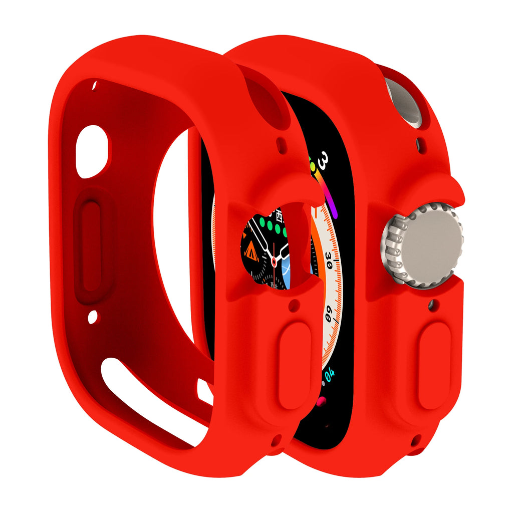 Soft Silicone Case for Apple Watch 8 Ultra 49MM 45mm 42MM 38MM Cover Protection For iWatch series 7 6 5 4 SE 40 44 41mm Bumper