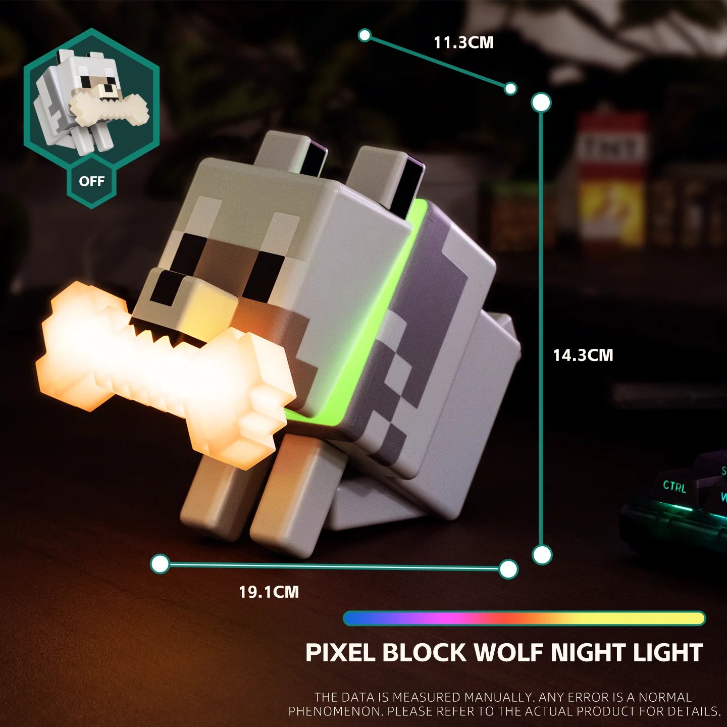 BlockBuddy™ Wolf Lamp 🎮✨ — Brighten Your Gaming Space