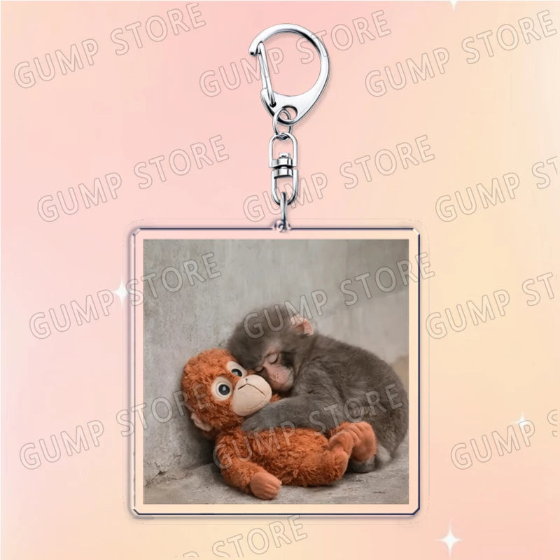 HugMonkey™ 3D Keychain 🐒💖 — Cute Clip-On Companion