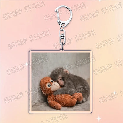 HugMonkey™ 3D Keychain 🐒💖 — Cute Clip-On Companion