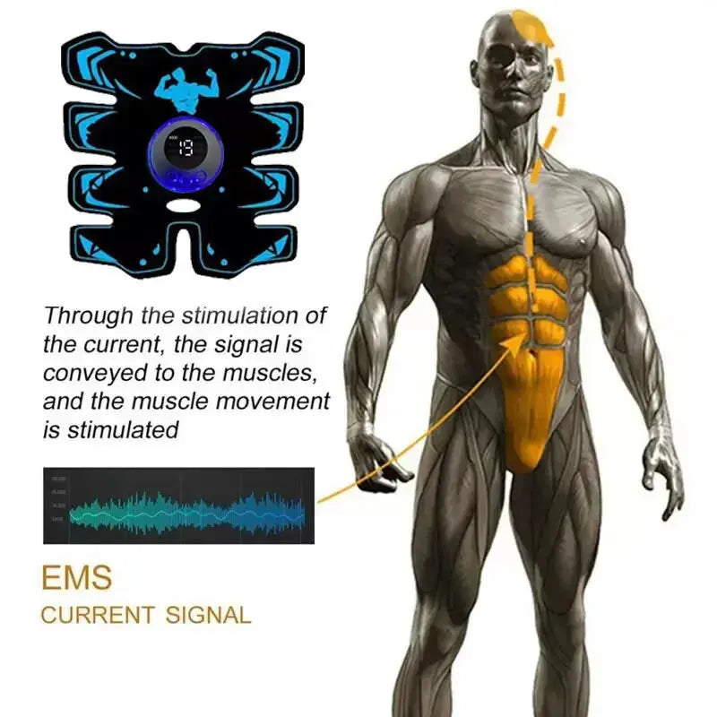  USB Rechargable EMS Muscle Stimulator ABS Arm 3 IN 1 Trainer Pad