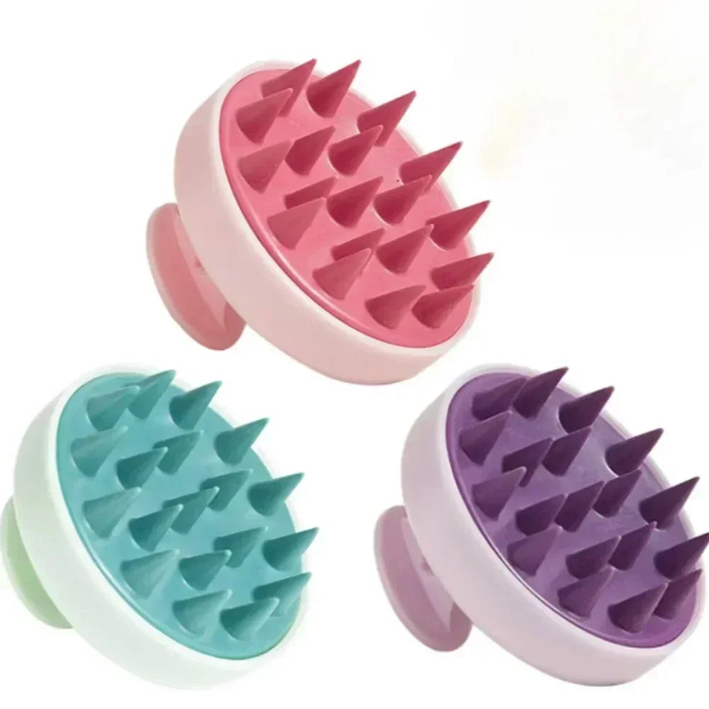 1pc Silicone Shampoo Brush Head Scalp Massage Comb Hair Washing Combs AliExpress