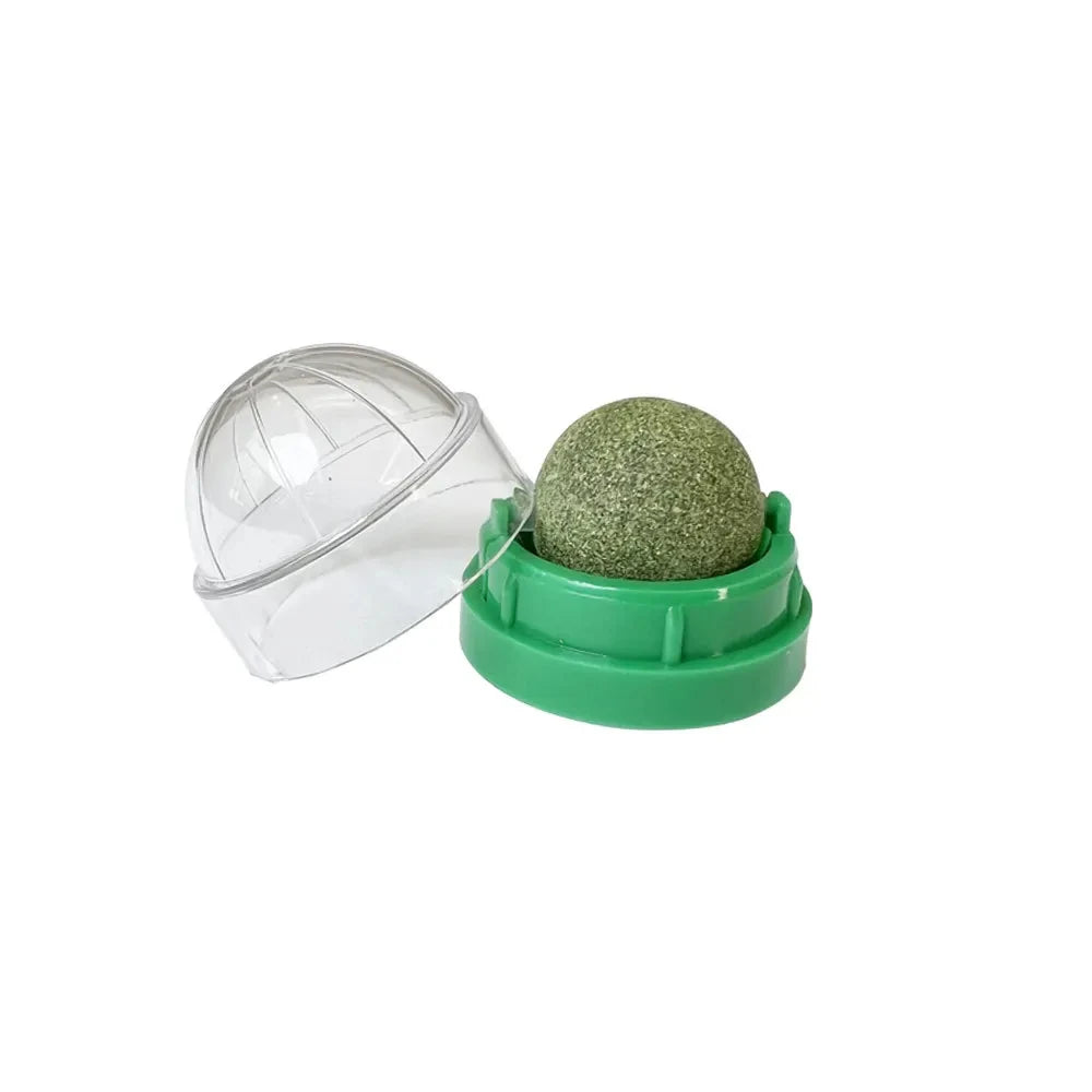Natural Catnip Cat Wall Stick-on Ball Toy Scratchers Treats Healthy Natural Removes Balls to Promote Digestion Cat Grass Snack Hachi Pet Store