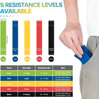 7Pcs Tpe Resistance Bands Fitness Set Rubber Loop Strength Training
