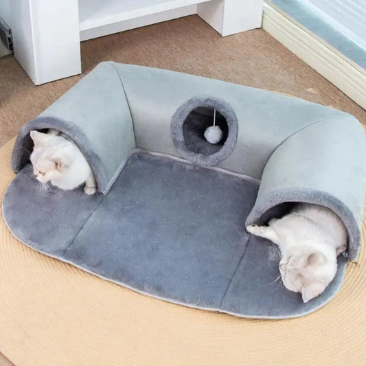 PurrPlay Tunnel Bed – Hide, Play & Nap in One! AIHOME Direct Store