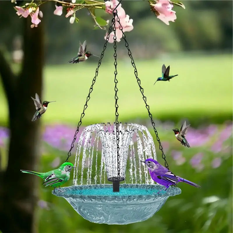 AquaBloom™ Fuente solar para pájaros 🐦💧 — Belleza de jardín en cascada