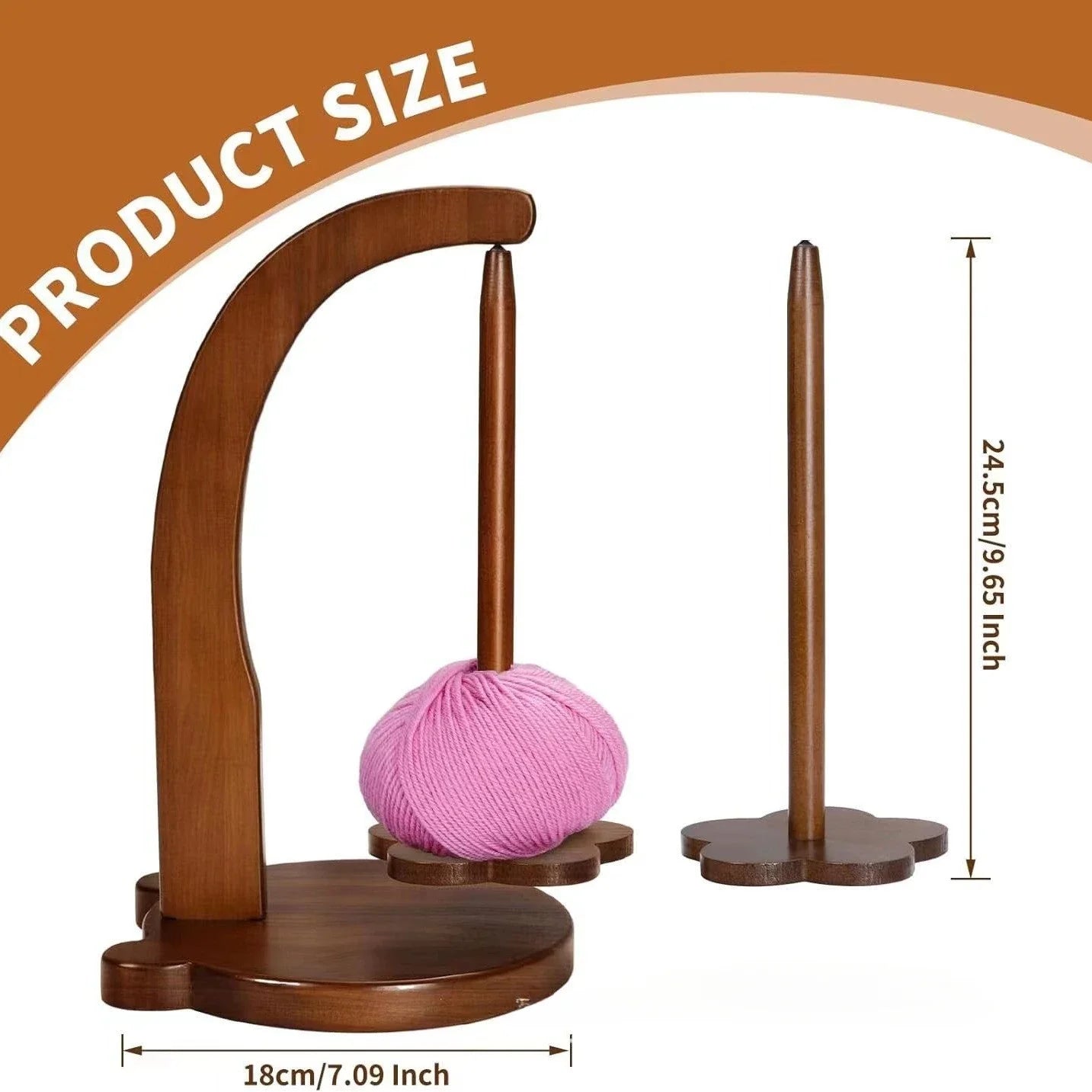 Tidy Your Threads: Elegant Wooden Yarn Spool Rack New life 88 Store