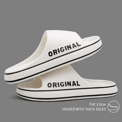  Thick Feslishoet Women Letter Slippers Beach Slides Solid Color Mens Thick