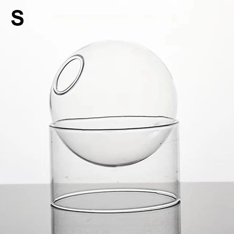 Mini Round Glass Flower Vase – A Delightful Touch of Nature for Your Space Ursmart Store