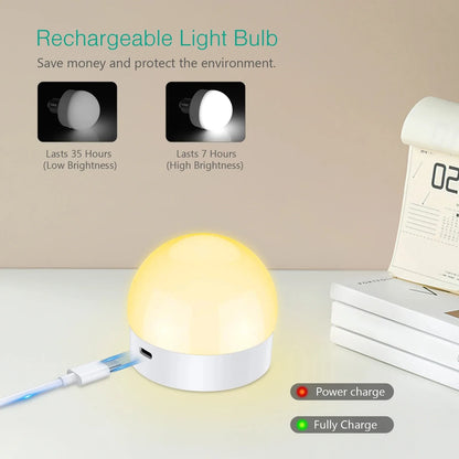 Glow Anywhere: Rechargeable Remote LED Bulb