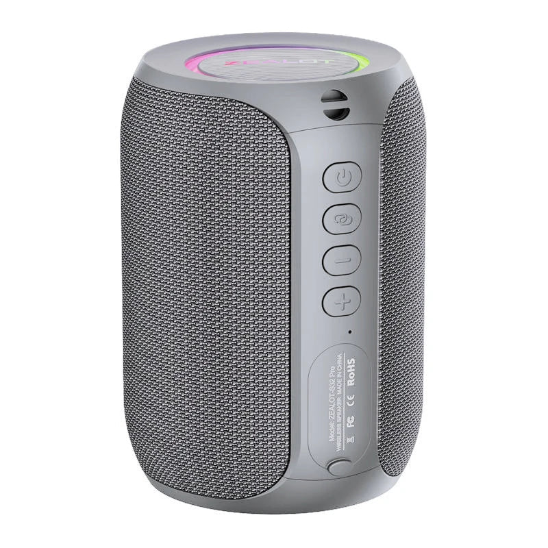 ZEALOT S32 Pro Bluetooth Speaker Wireless Subwoofer Mini Hifi Bass Stereo RGB Lights Support Micro SD Card AUX Play Microphone ZEALOT SY Speaker Store