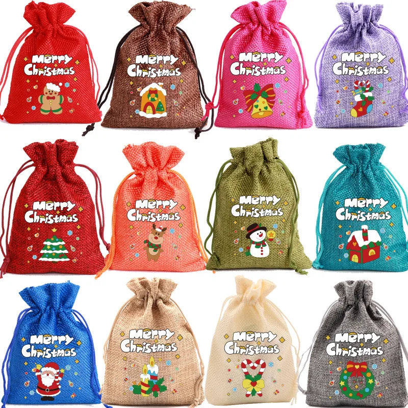 MerryPouch™: Bolsas festivas con cordón para regalos rápidos y con estilo 🎄