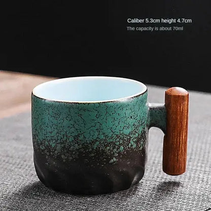 Creative Handmade Exquisite Coffee Cup Vintage Coffee Cup With Wooden AliExpress