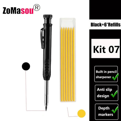 PrecisionMark Carpenter Pencil: Sharp Lines, Every Time! Zomasou Factory Store