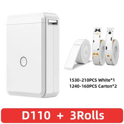 Niimbot D110 Portable Mini Printer Thermal Adhesive Sticker Label AliExpress
