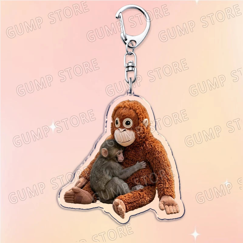 HugMonkey™ 3D Keychain 🐒💖 — Cute Clip-On Companion