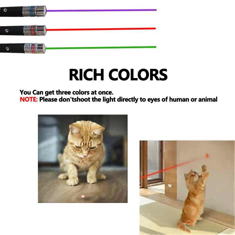2-in-1 Mini Laser Pointer, LED Pet Training Flashlight, Scratching Toys for Pets and Cats, Christmas Gifts Shop1104384033 Store