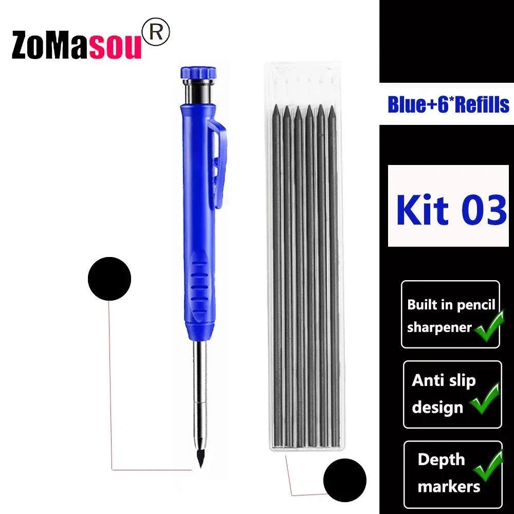 PrecisionMark Carpenter Pencil: Sharp Lines, Every Time! Zomasou Factory Store