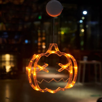 Halloween Lantern Festival Party Decoration Ghost Lantern Pumpkin Hanging Lantern Spider Web LED Suction Cup Lamp
