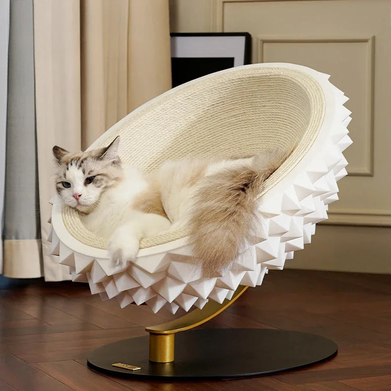 Scratch & Snooze Durian: Stylish Cat Nest with Sisal Fun Bello Pet House Store