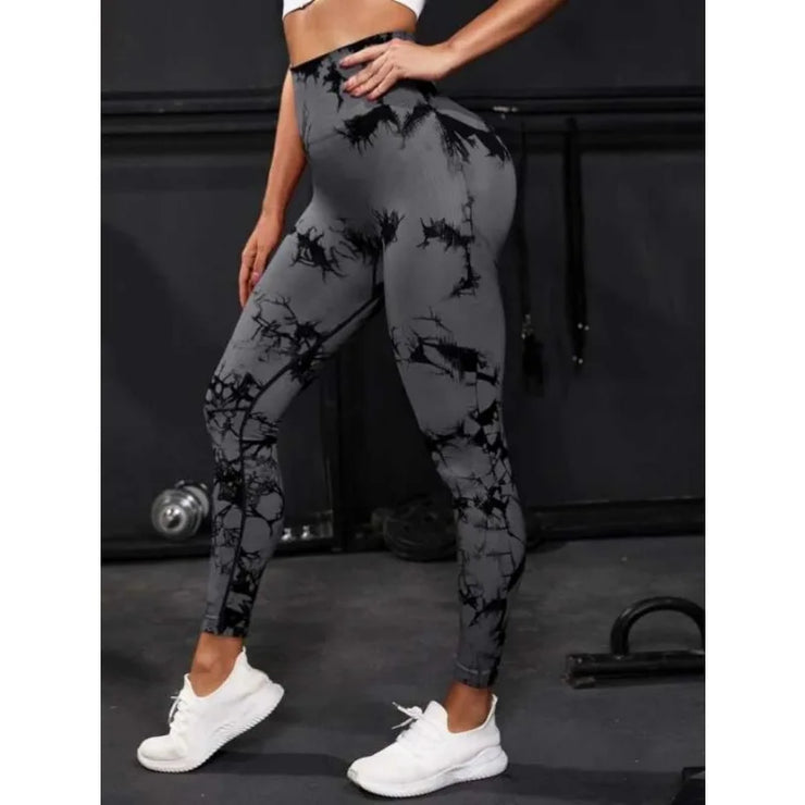 Seamless High Waist Leggings Women Tie Dye Leggings Fitness Sports