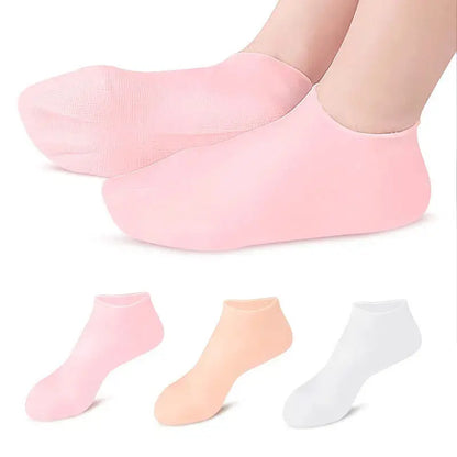 1 Pair Silicone Moisturizing Socks Exfoliating Gel Heel Socks Callus Cracked Dead Skin Remove Protector Pain Relief Foot Care WOW Beautiful Girl Store
