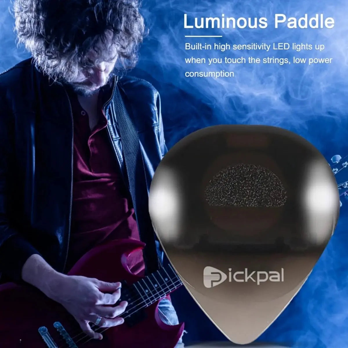 Miwayer LED Luminous Guitar Pick - ABS Electric Heart-shaped Guitar Picks With Three-Color Light Options (White/Green/Purple) Miwayer Music Store