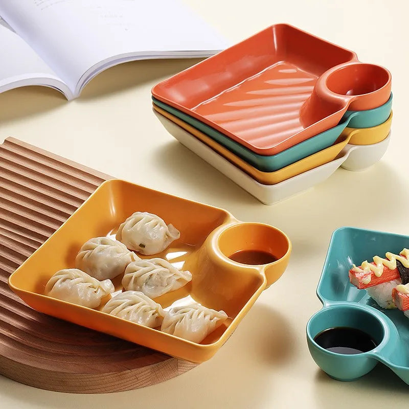 DipGuard™ Sauce Separated Plate 🍽️✨ No Mix, No Mess