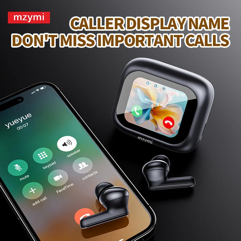 mzymi Full In Touch Screen Headphone ANC E18 Pro Bluetooth Earphone AliExpress