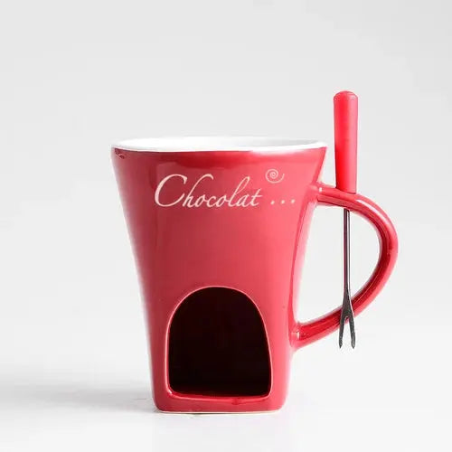 Fondue Pots Fondue Mug Set Personal Mini Chocolate Cheese Ice Cream Fondue Maker Kit Individual Butter Melter Cup Small Warmer Graffiti Store