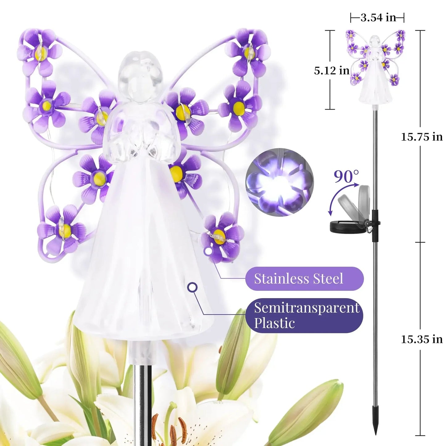 Heavenly Glow Solar Angels – Weatherproof & Worry-Free! Shop1104700193 Store