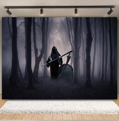 Horror Halloween Backdrop Blood Splatter Ghosts Bloody Handprints Haunted House Party Decor Photography Background Photo Studio