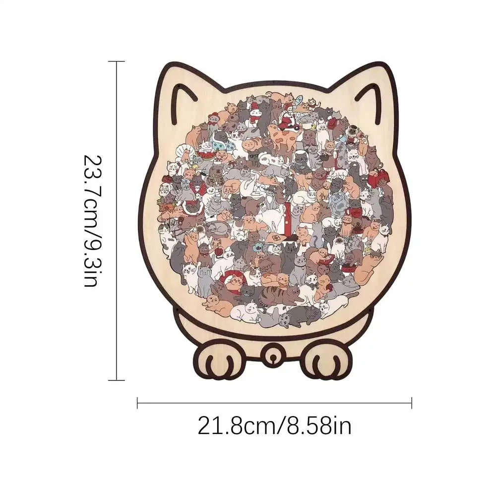 SereniCat™ 135-Piece Wood Puzzle 😺🌈