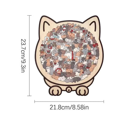SereniCat™ 135-Piece Wood Puzzle 😺🌈