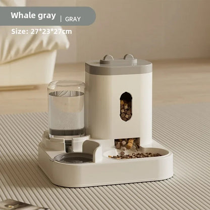 Automatic Feeder Cat Dog Food Bowl With Water Fountain Pet Large Capacity Raised Stand Dish Bowl For Cat Drinker Accessories AliFree Day Store