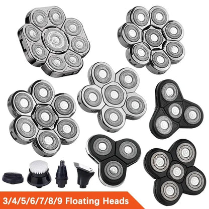 Replaceable Electric Shaver Head 3/5/6/7/8/9 Floating Blade Head Nose