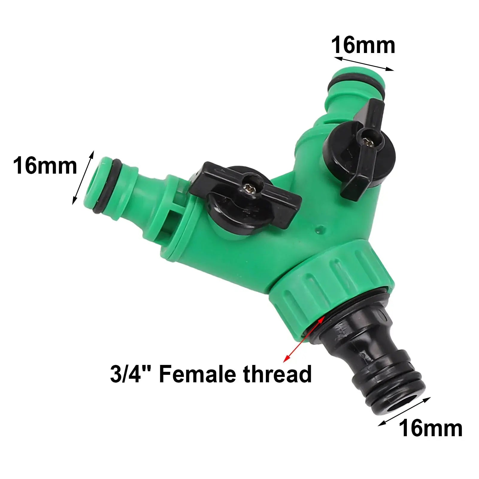 2 Way Garden Water Pipe Connectors Pipe Adapter Y Shape Hose Splitter