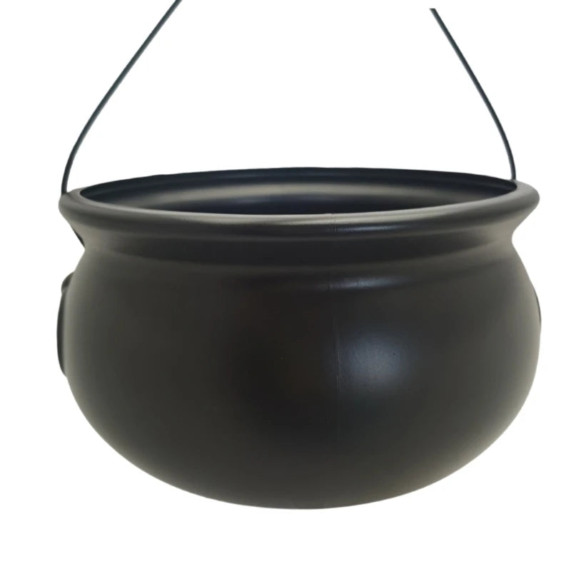 Oversized Witches Cauldron Kettle Candy Container 12" Sweets Bowl Bucket Halloween Party Accessories and Decoration