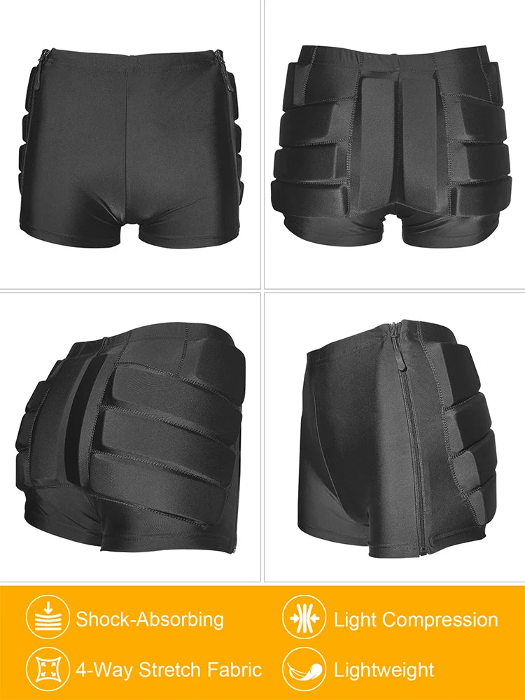 AVIVOR Padded Figure Skating Shorts Crash Butt Pads for Hips Tailbone Unisex Ice Sports