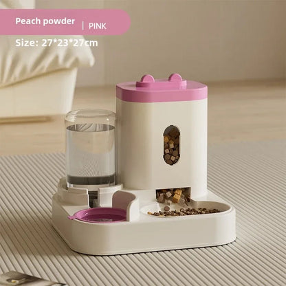 Automatic Feeder Cat Dog Food Bowl With Water Fountain Pet Large Capacity Raised Stand Dish Bowl For Cat Drinker Accessories AliFree Day Store
