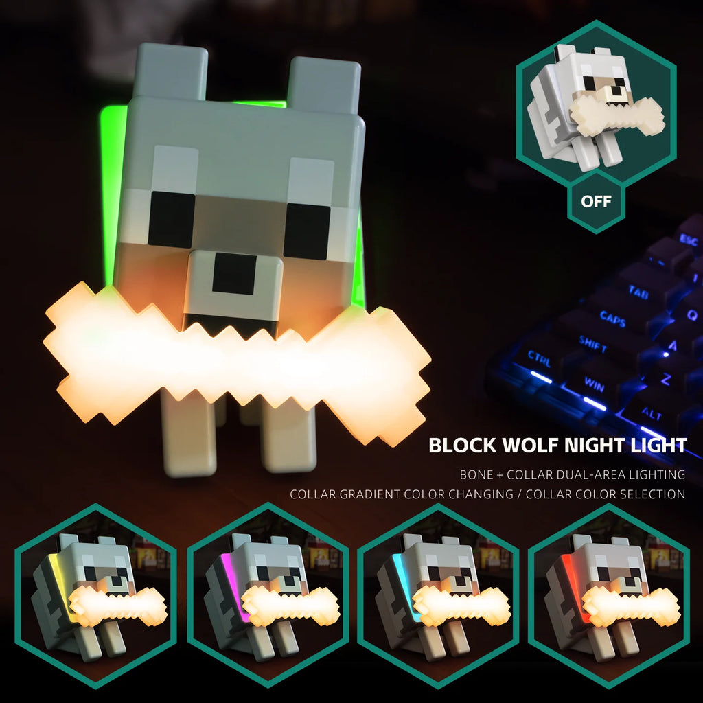 BlockBuddy™ Wolf Lamp 🎮✨ — Brighten Your Gaming Space