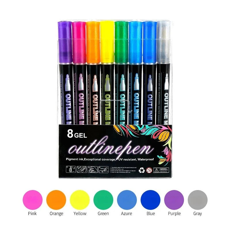 DuoGlow™ Double Line Pen ✍️🌈 Draw Twice the Magic