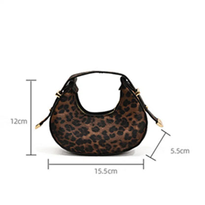 Fashionable Women's Bag, Chic Mini Tote Bag Temperament Leopard PU Leather Handbag Purse for Women Evening Party Date Daily Wear